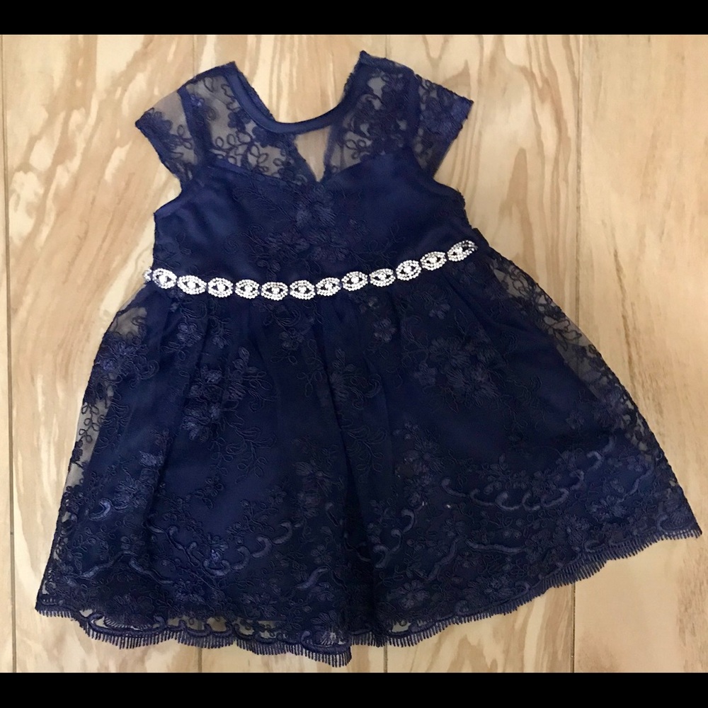 Navy blue (12 mos.) dress only worn once
